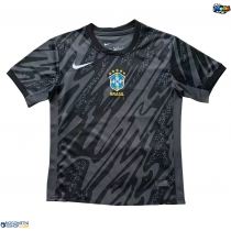 Moški Nogometni dresi Brazilija Vratar Gostujoči Copa America 2024 Kratek Rokav